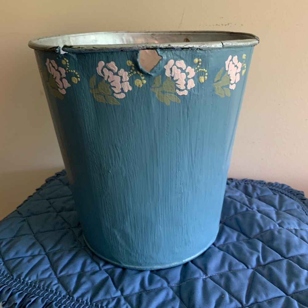 COPY - Vintage Painted Sap Bucket